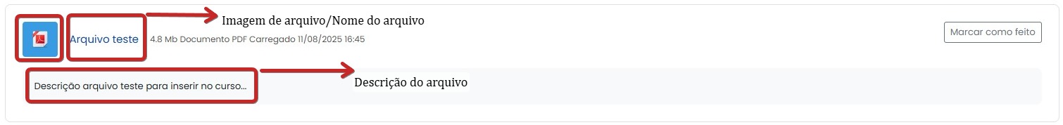 Tela inicial do Moodle