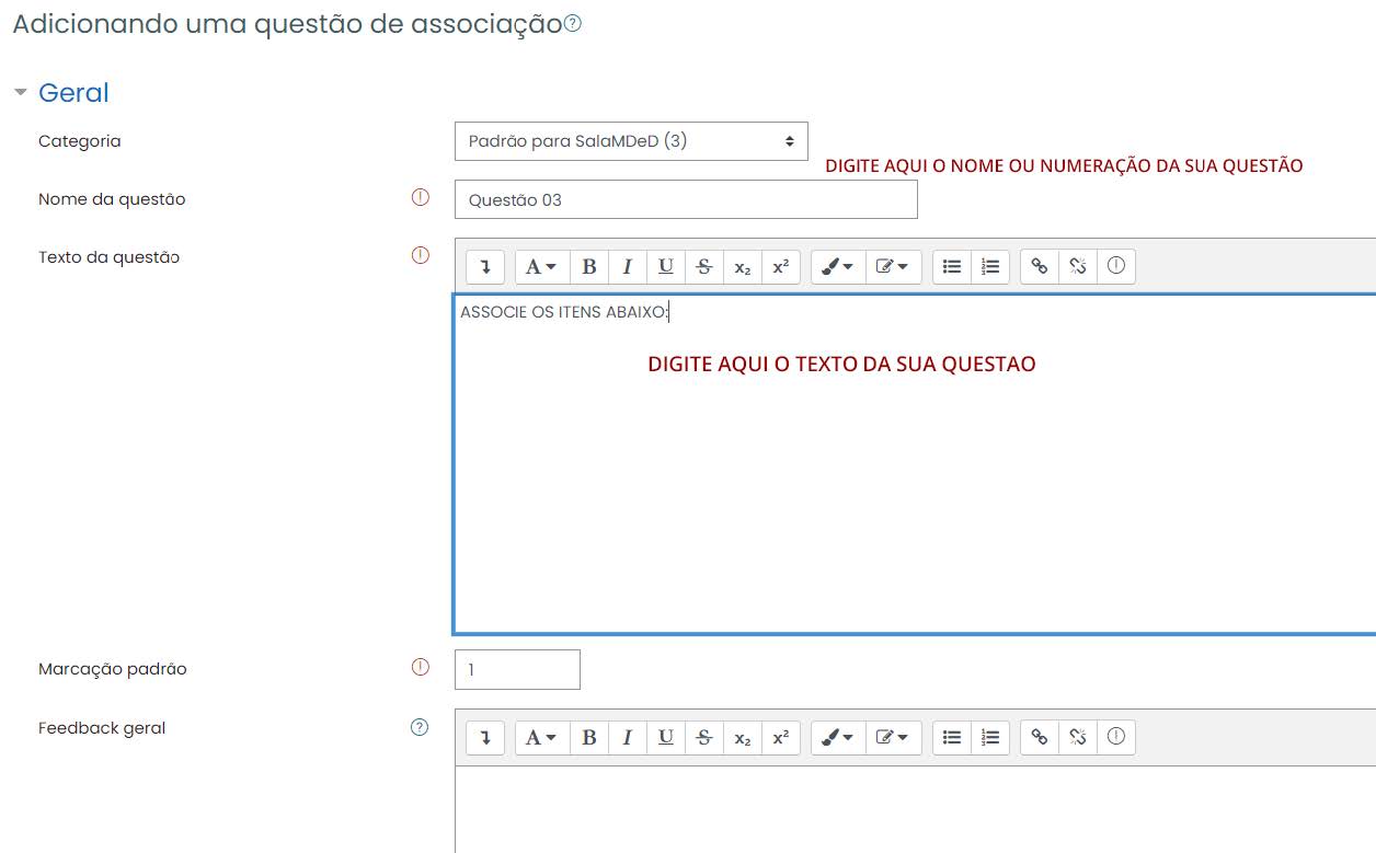 Tela inicial do Moodle