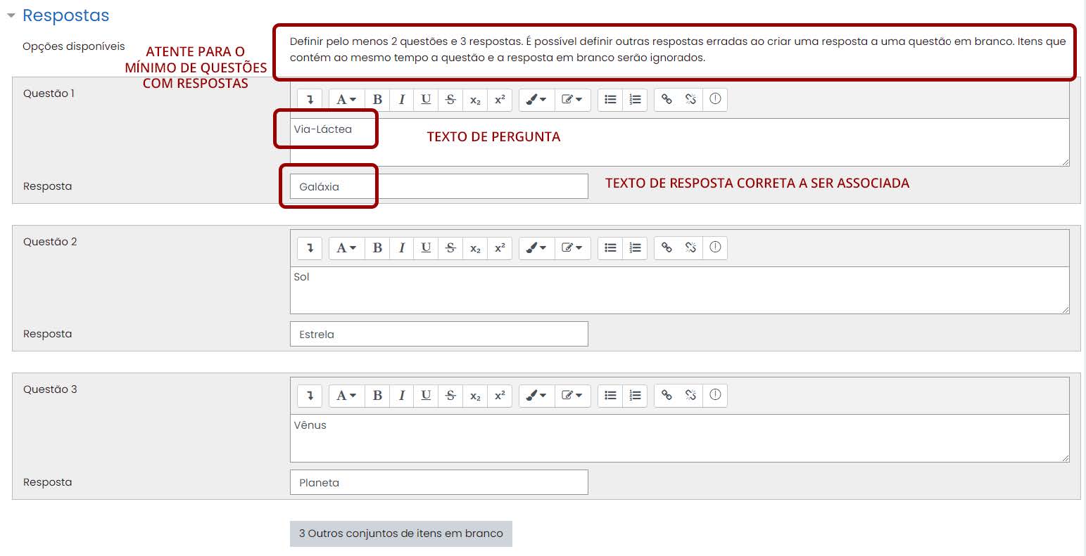 Tela inicial do Moodle