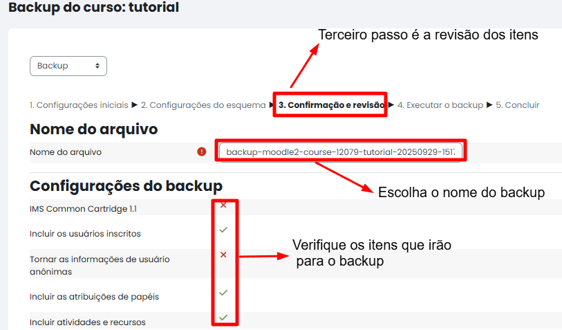 Tela inicial do Moodle
