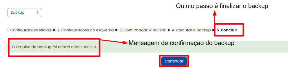 Tela inicial do Moodle