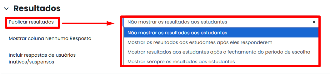 Tela inicial do Moodle