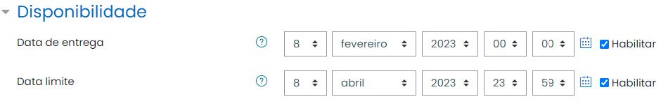 Tela inicial do Moodle