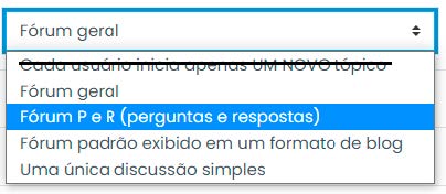 Tela inicial do Moodle