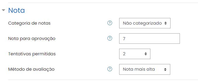 Tela inicial do Moodle