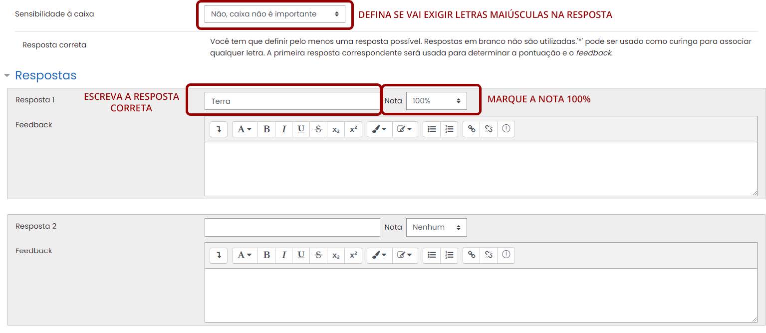 Tela inicial do Moodle
