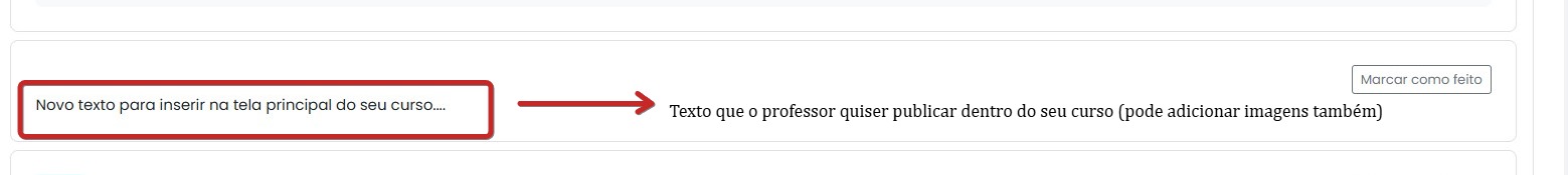 Tela inicial do Moodle