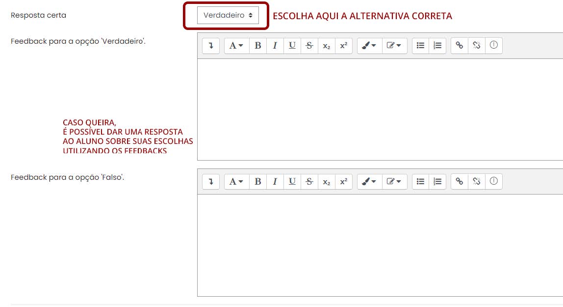 Tela inicial do Moodle